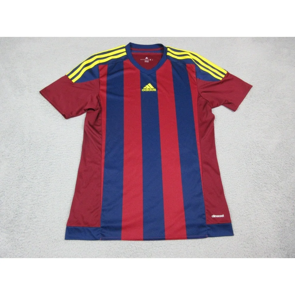 FC Barcelona Jersey Mens Medium Red Logo Futbol Soccer Adidas